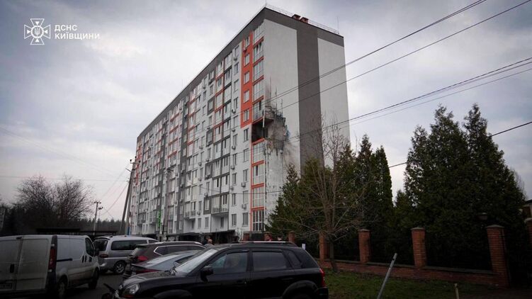 Последствия налета на Киевскую область. Фото: ГСЧС