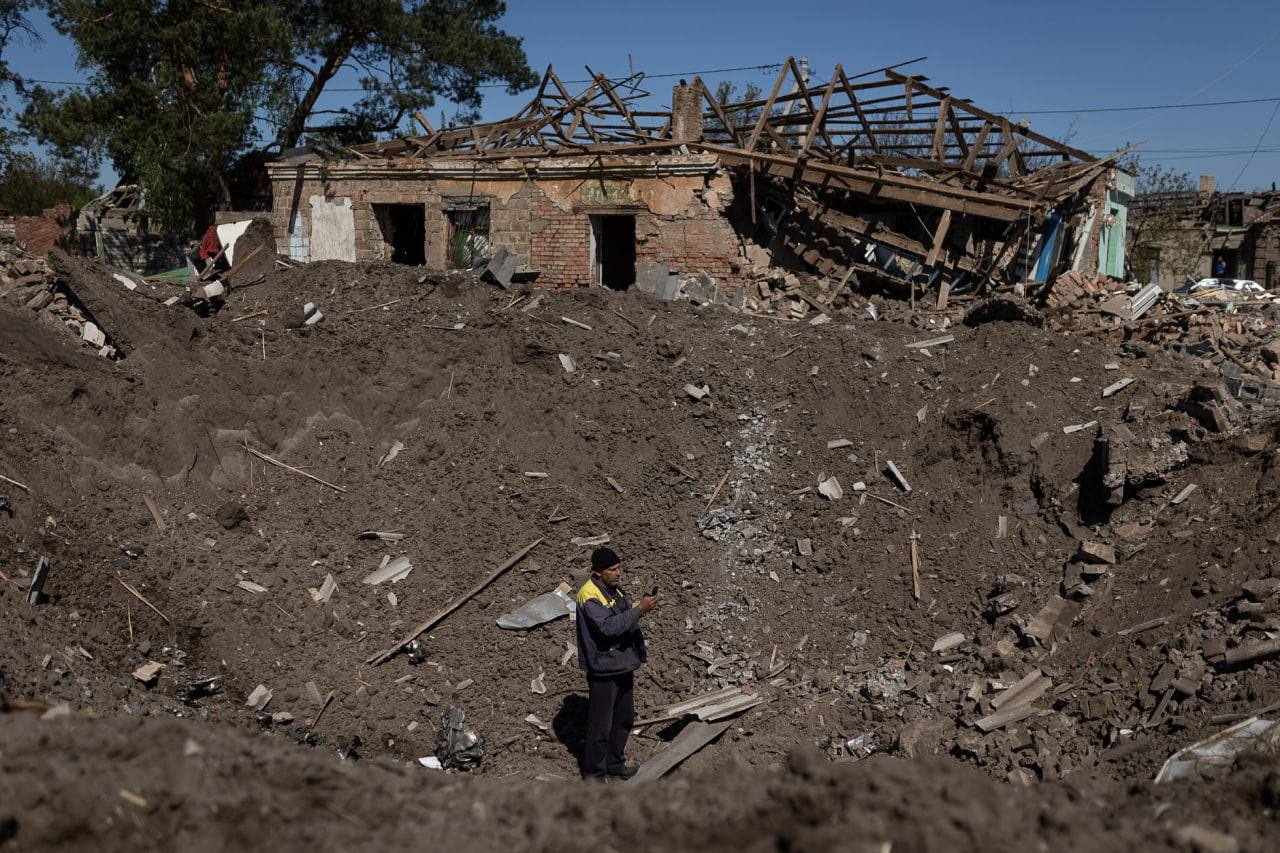 Последствия ракетного удара по Малатарановке