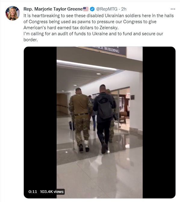 Скриншот 1 из Твиттера Марджори Тейлор Грин 