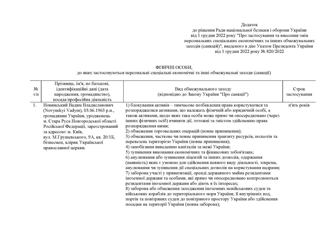 Скриншот указа, с.1