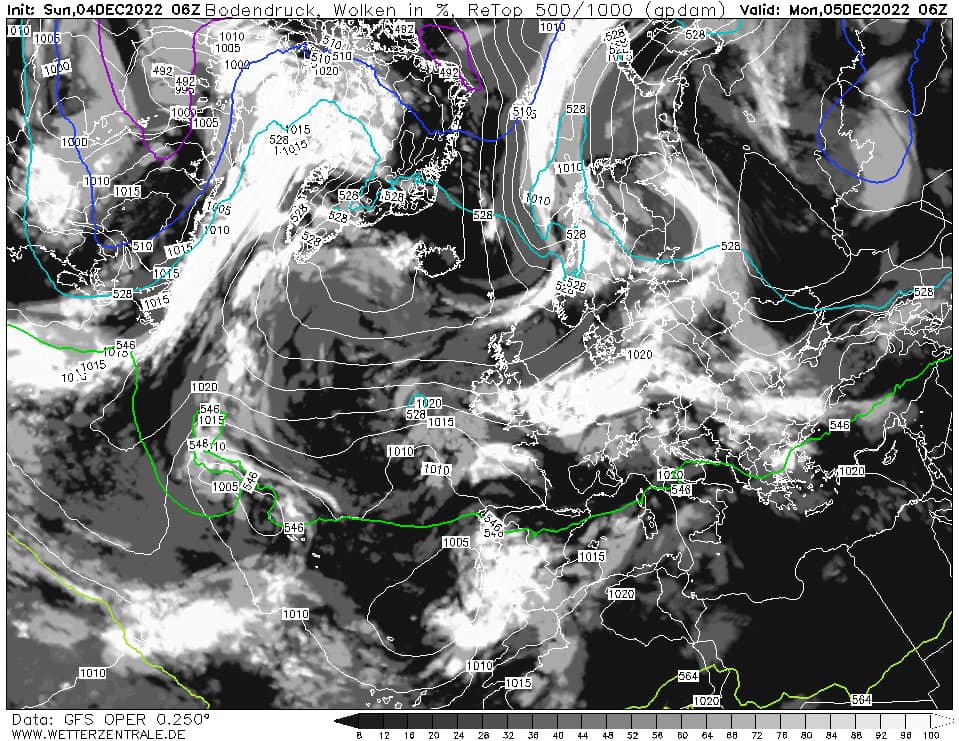 Карта атмосферного фронта