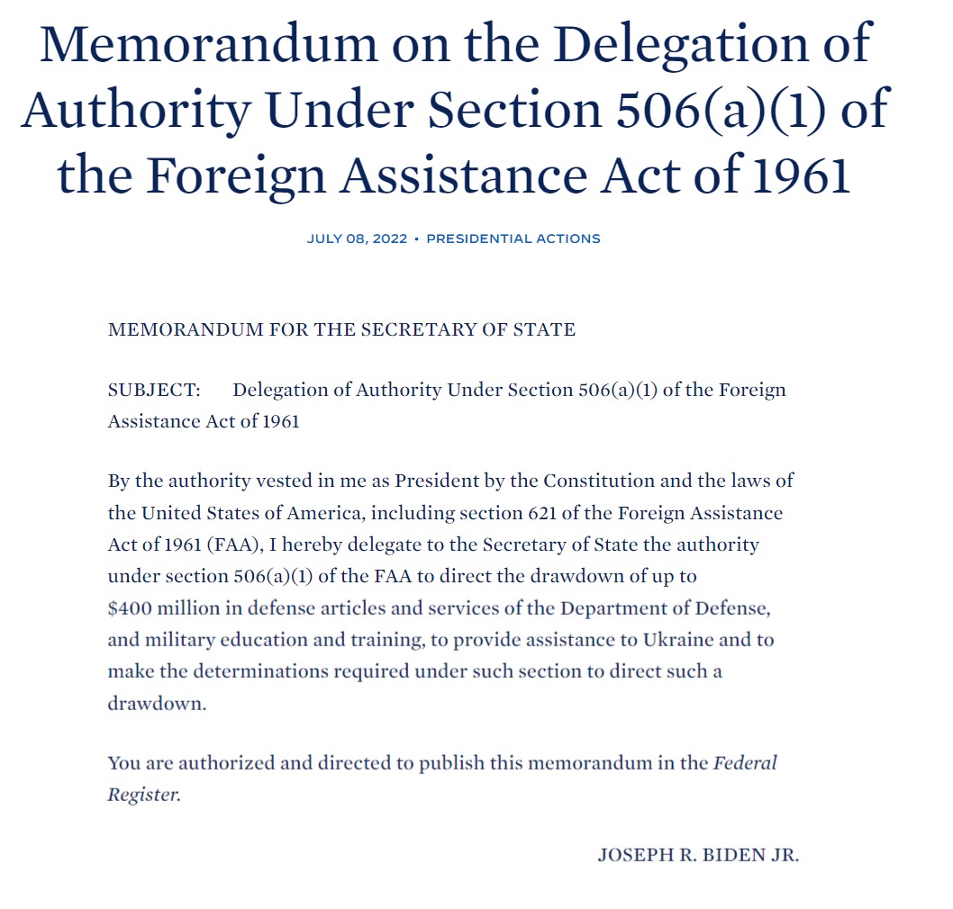 Скриншот с сайта Белого дома