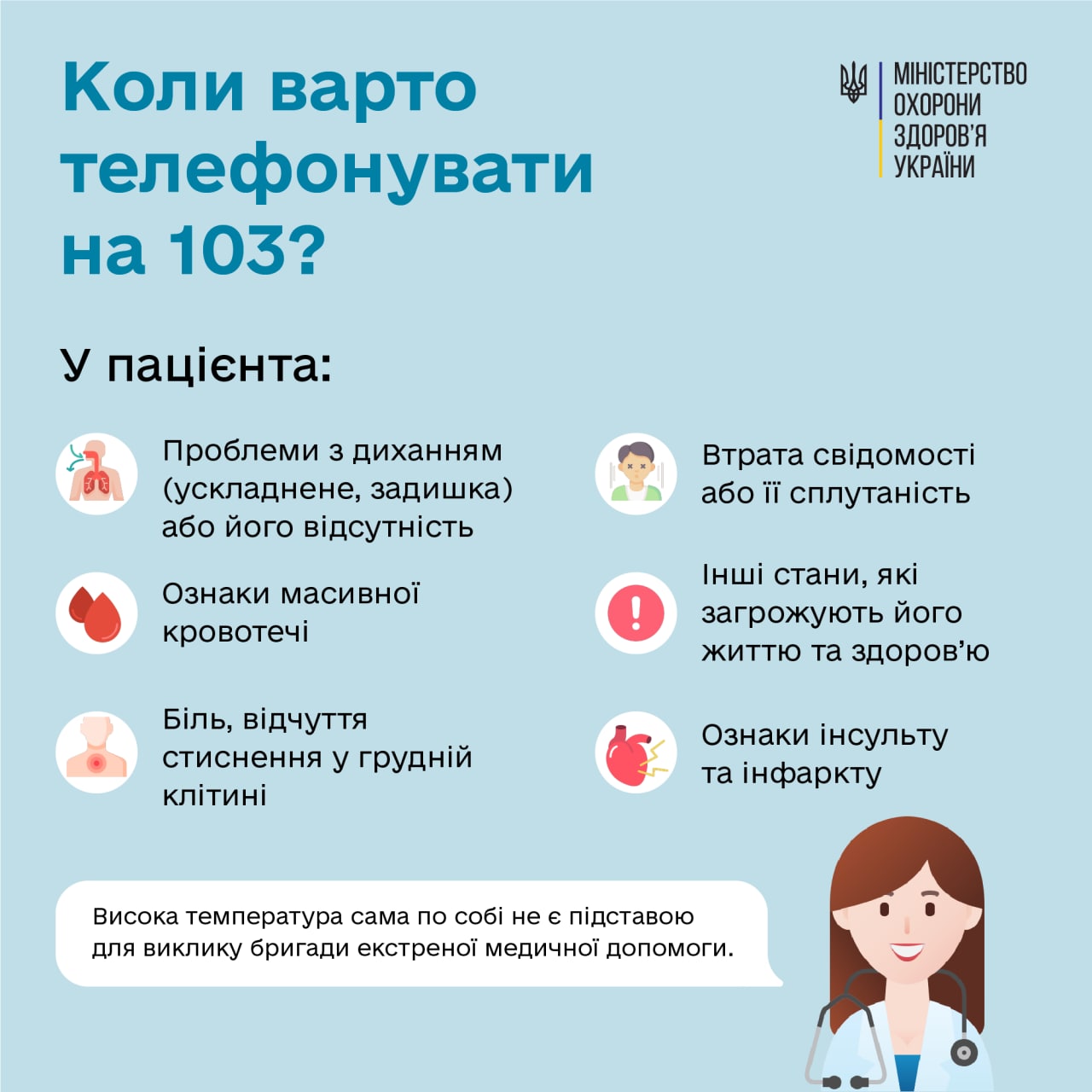 Когда нужно вызывать скорую помощь