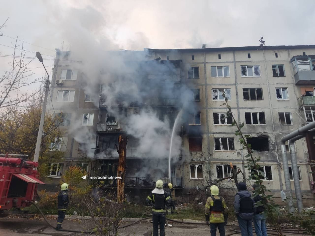 Бахмут после обстрела