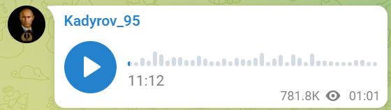 Глава Чечни в виде голосового сообщения на своем канале раскритиковал военную стратегию руководства РФ в виду контрнаступления ВСУ в Харьковской области