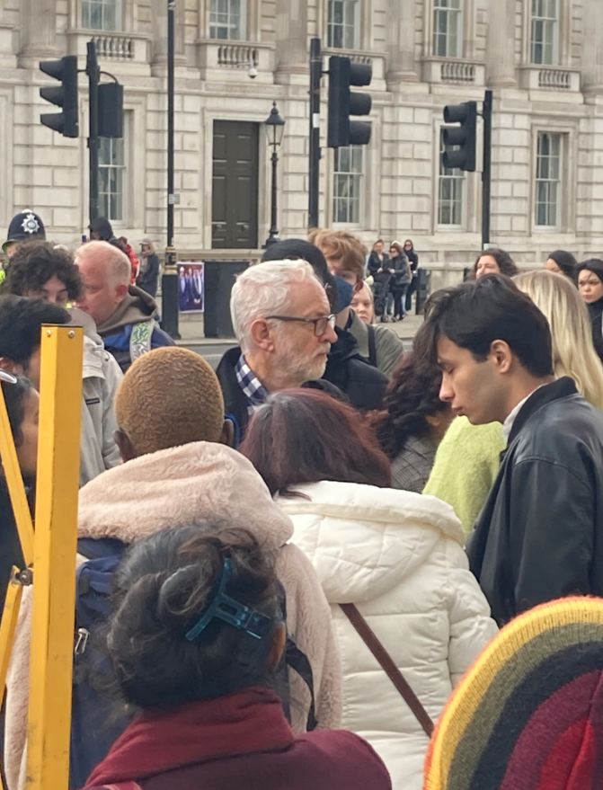 Джереми Корбин на митинге