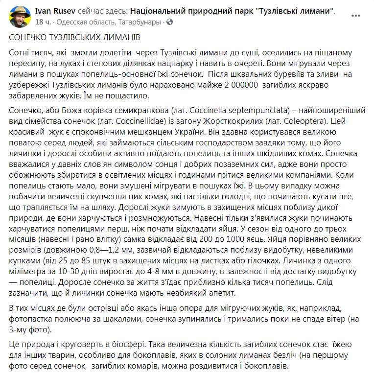 Скриншот из Фейсбука Ивана Русева