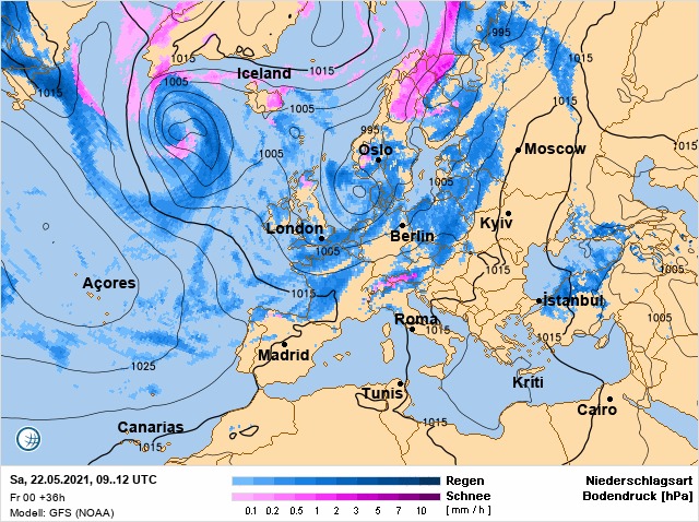 Прогноз погоды в Украине. Скриншот из фейсбука синоптика Наталь Диденко.