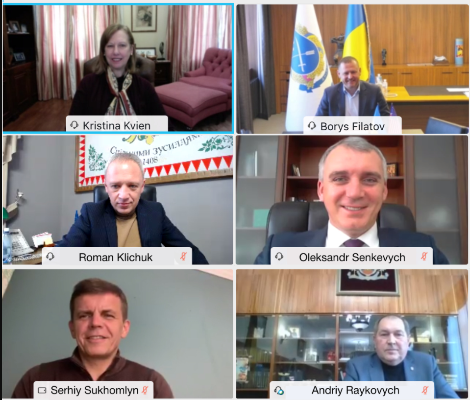 Встреча поверенной США и украинских мэров. Скриншот twitter.com/USEmbassyKyiv