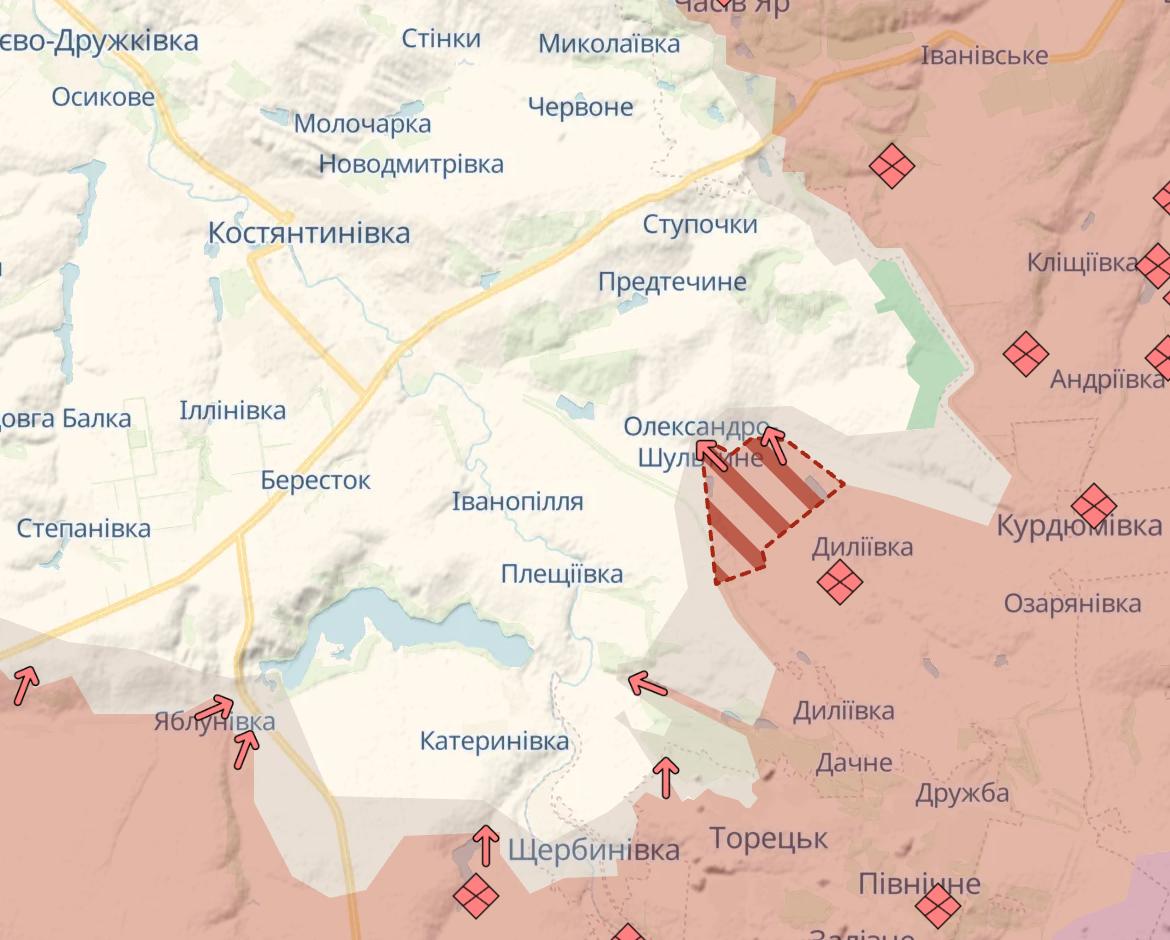 Карта бойових дій (2). Джерело - Deep State