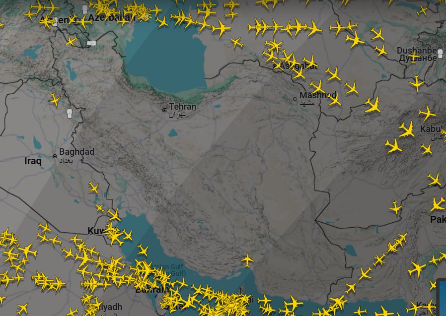 Снимок заголовка на flightradar24.com