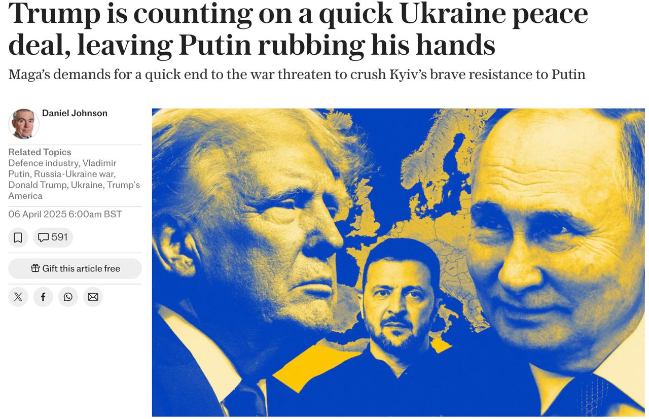 Заголовок на telegraph.co.uk