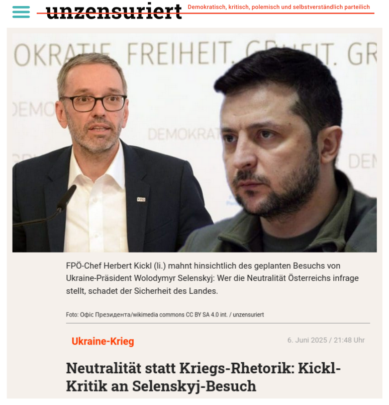 Снимок заголовка на unzensuriert.at